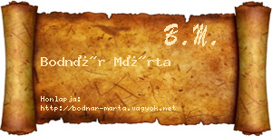 Bodnár Márta névjegykártya